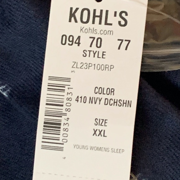 NWT LC Lauren Conrad Fleece Pajama Top - Picture 6 of 6